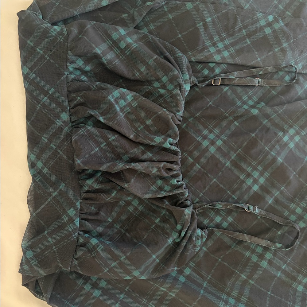 Plaid Dress with Adjustable Straps
